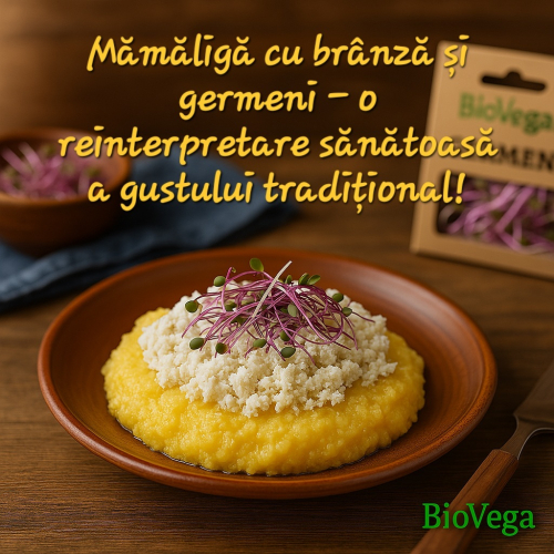 Mămăligă cu brânză şi germeni – o reinterpretare sănătoasă a gustului tradiţional!